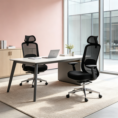 Modern Minimalist Executive High-Back Office Chair: 4D Adjustable Armrests & Headrest - Ergonomic Desk Chair For Home Office