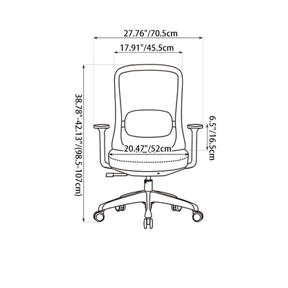 Modern Minimalist Mid-Back Desk Chair: Lumbar Support Design - Ergonomic Office Chair For Home Office