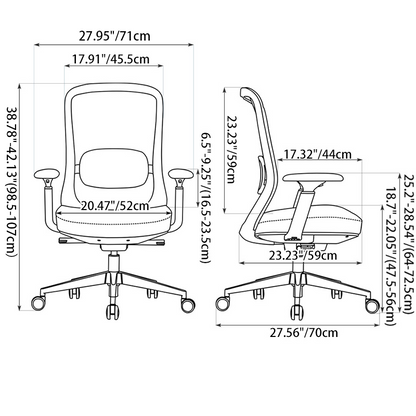Modern Minimalist Ergonomic Office Chair: Breathable Mesh Height-Adjustable High-Back Desk Chair For Home Office