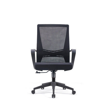 Modern Minimalist Mid-Back Office Chair: Ergonomic Height-Adjustable Desk Chair For Home Office
