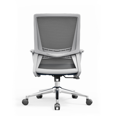 Modern Minimalist Ergonomic Mid-Back Office Chair: Breathable Mesh - Backrest & Armrests Height-Adjustable Desk Chair For Home Office