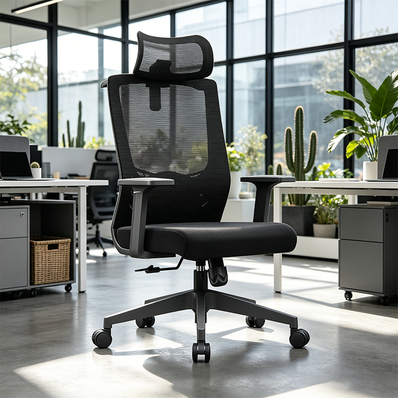 Modern Minimalist High-Back Office Chair: Breathable Mesh - Ergonomic Desk Chair For Home Office