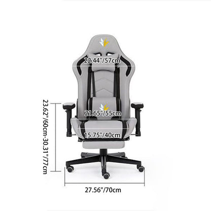 Modern Minimalist Rectangular Seat Cushion Fabric PU Leather Nylon Sponge Desk Chair Backrest Armrest For Home Office