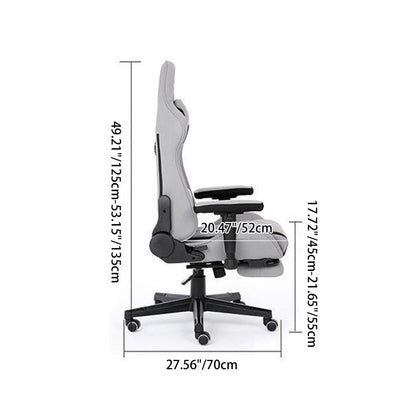 Modern Minimalist Rectangular Seat Cushion Fabric PU Leather Nylon Sponge Desk Chair Backrest Armrest For Home Office