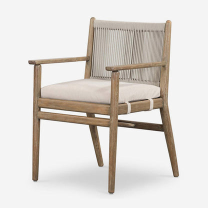 Modern Minimalist Rectangular Cushion Solid Wood Cotton-Linen Sponge Dining Chair Backrest Armrest For Dining Room