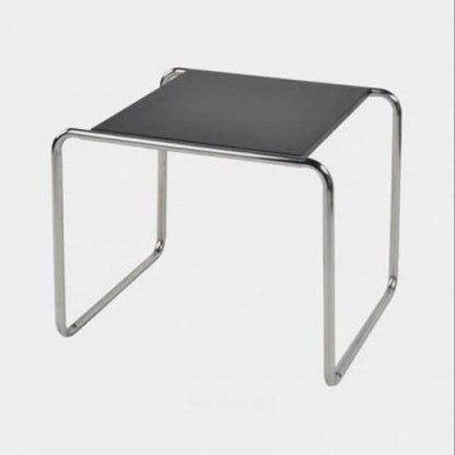 Modern Minimalist Rectangular Stainless Steel Medium Density Fiberboard Coffee Table 2-Leg Sturdy For Living Room
