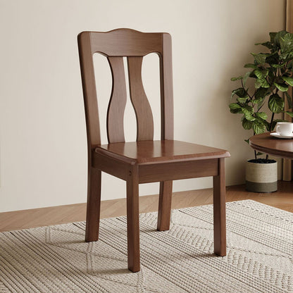 Modern Minimalist Rectangular Seat Solid Wood Dining Chair Backrest High Weight Capacity For Dining Room
