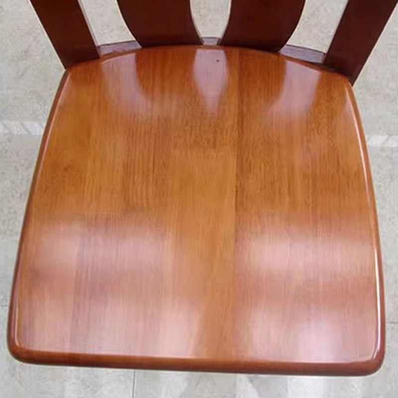 Modern Minimalist Rectangular Seat Solid Wood Dining Chair Backrest High Weight Capacity For Dining Room
