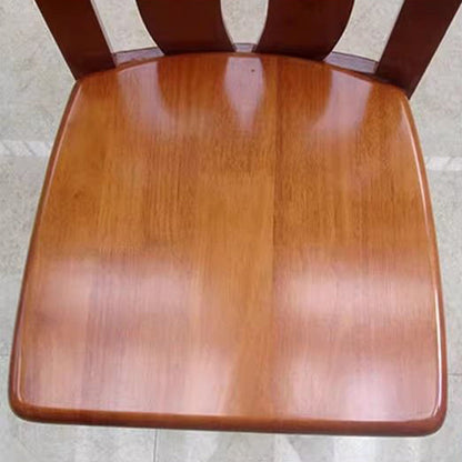 Modern Minimalist Rectangular Seat Solid Wood Dining Chair Backrest High Weight Capacity For Dining Room