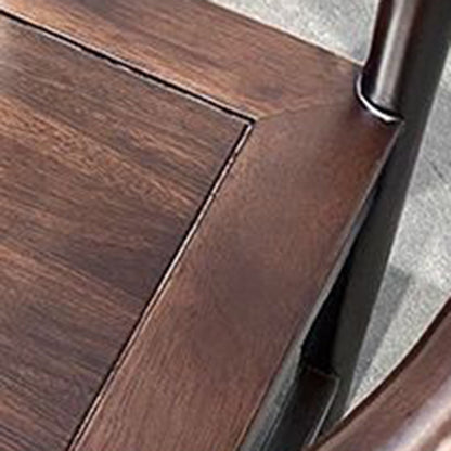 Modern Minimalist Curved Solid Wood Copper Dining Chair Backrest Armrest For Dining Room