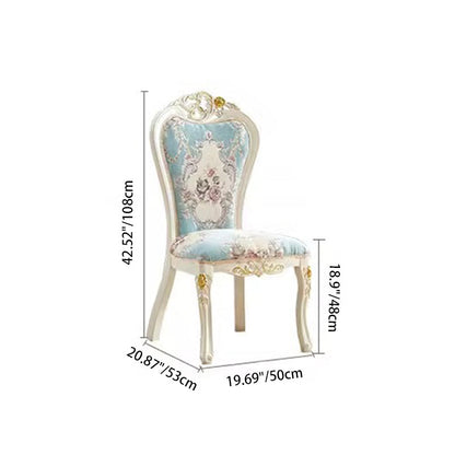 Modern Minimalist Curved Seat Cushion Solid Wood Chenille Fabric Sponge Dining Chair Backrest For Dining Room