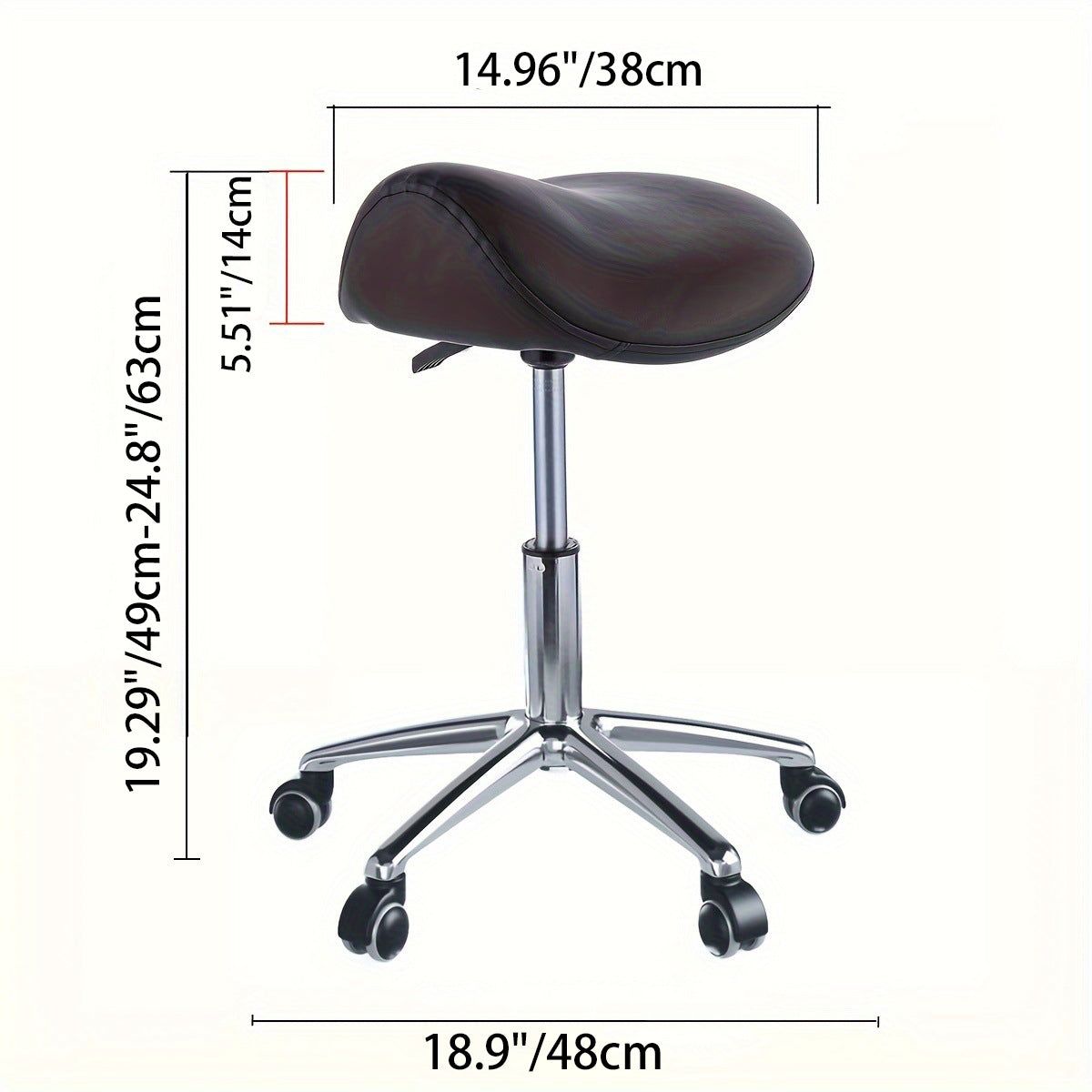 Modern Minimalist Curved PU Leather Iron Sponge Vanity Stool Movable For Bedroom