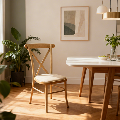 Modern Minimalist Curved PU Leather Wooden Board Sponge Dining Chair Backrest For Dining Room