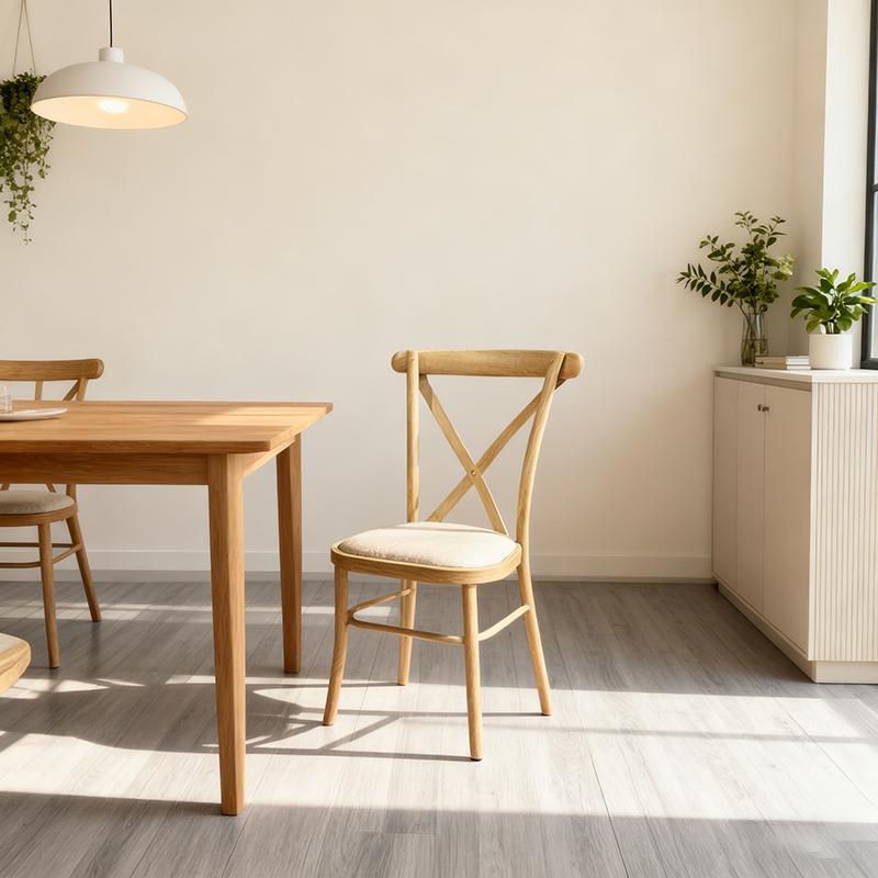 Modern Minimalist Curved PU Leather Wooden Board Sponge Dining Chair Backrest For Dining Room