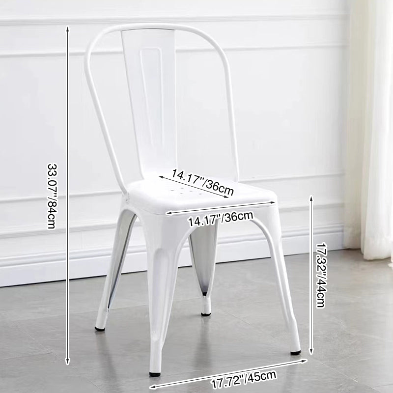 Traditional Vintage Curved Polypropylene Iron Dining Chair Backrest For Dining Room