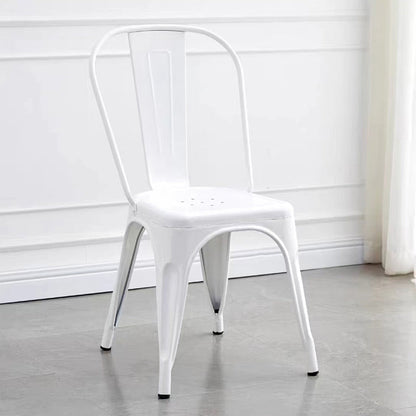 Traditional Vintage Curved Polypropylene Iron Dining Chair Backrest For Dining Room