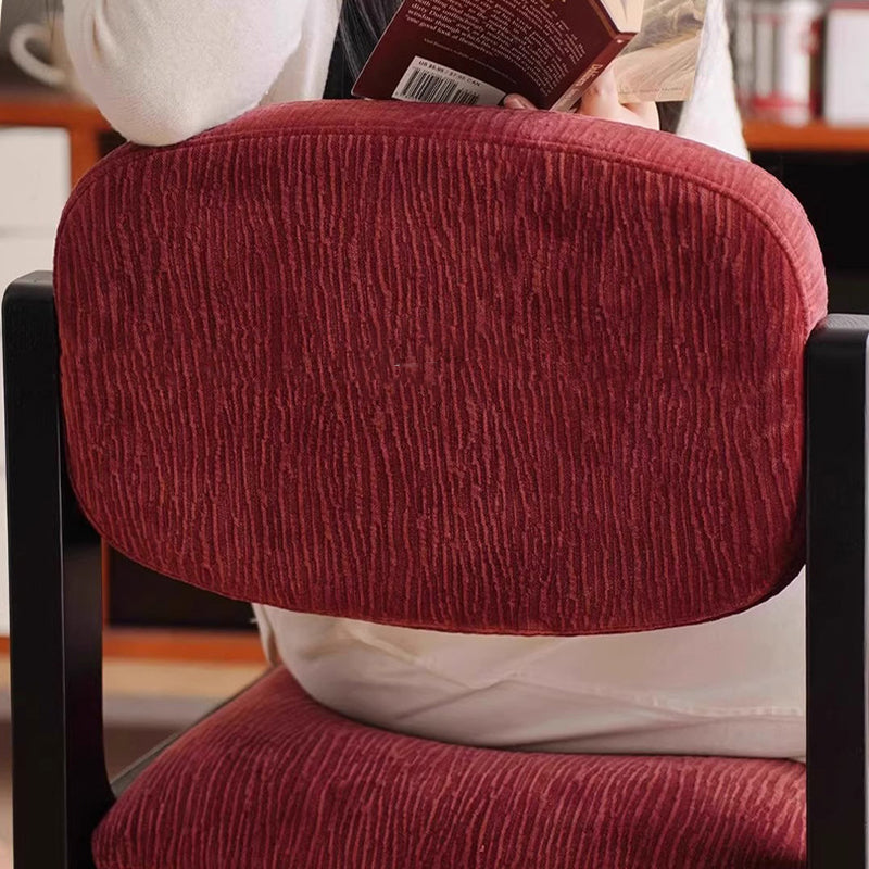 Traditional Vintage Rectangular Cushion Solid Wood Fabric Sponge Dining Chair Backrest For Dining Room