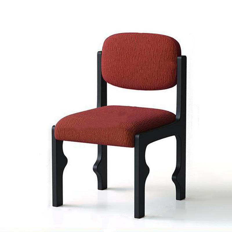 Traditional Vintage Rectangular Cushion Solid Wood Fabric Sponge Dining Chair Backrest For Dining Room