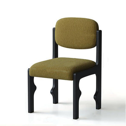 Traditional Vintage Rectangular Cushion Solid Wood Fabric Sponge Dining Chair Backrest For Dining Room