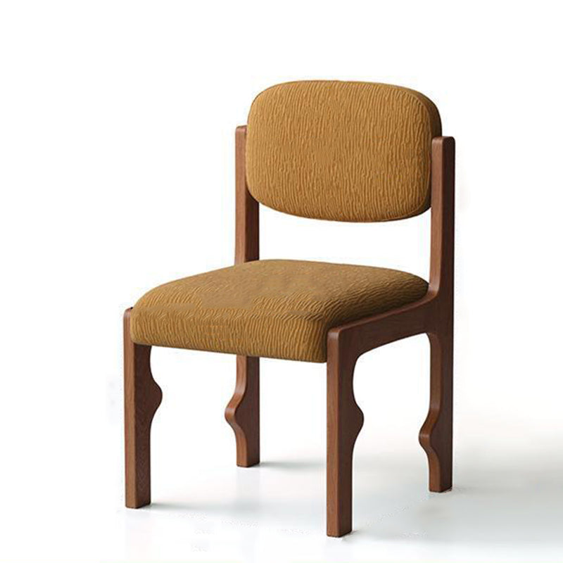 Traditional Vintage Rectangular Cushion Solid Wood Fabric Sponge Dining Chair Backrest For Dining Room