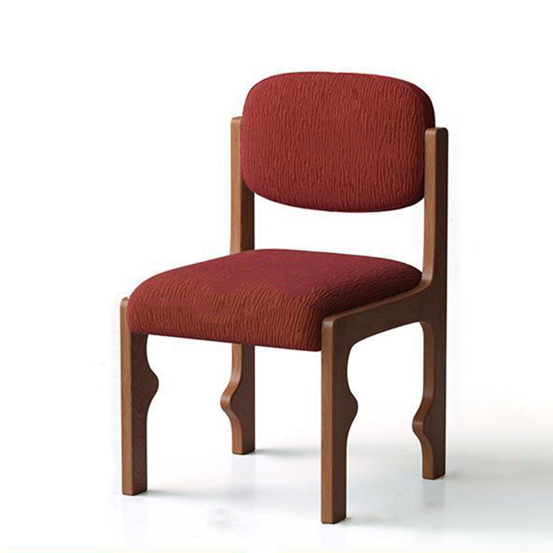 Traditional Vintage Rectangular Cushion Solid Wood Fabric Sponge Dining Chair Backrest For Dining Room