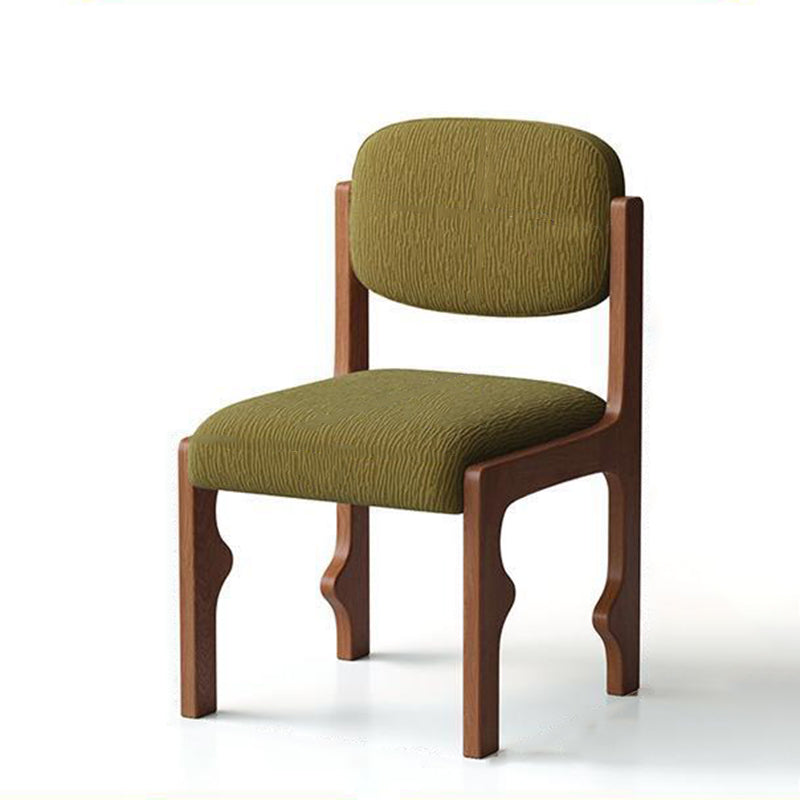 Traditional Vintage Rectangular Cushion Solid Wood Fabric Sponge Dining Chair Backrest For Dining Room