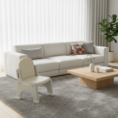 Modern Minimalist Curved Polyethylene Kids' Chair Backrest For Living Room