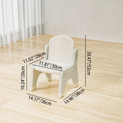 Modern Minimalist Curved Polyethylene Kids' Chair Backrest For Living Room