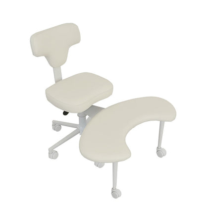 Modern Minimalist Non-Standard Shape PU Leather Sponge Multi-Layer Board Iron Plastic Desk Chair Backrest Adjustable Height Movable For Home Office