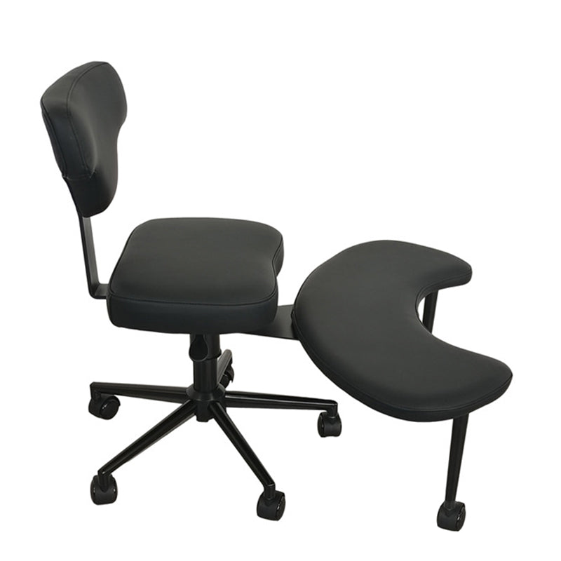 Modern Minimalist Non-Standard Shape PU Leather Sponge Multi-Layer Board Iron Plastic Desk Chair Backrest Adjustable Height Movable For Home Office