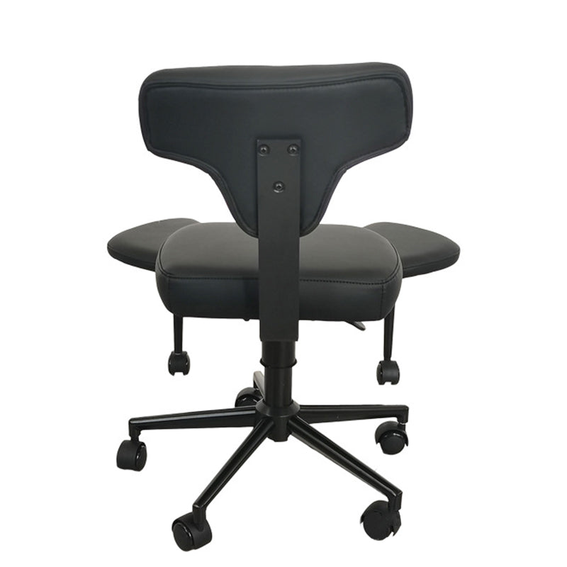 Modern Minimalist Non-Standard Shape PU Leather Sponge Multi-Layer Board Iron Plastic Desk Chair Backrest Adjustable Height Movable For Home Office