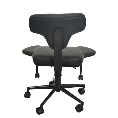 Modern Minimalist Non-Standard Shape PU Leather Sponge Multi-Layer Board Iron Plastic Desk Chair Backrest Adjustable Height Movable For Home Office