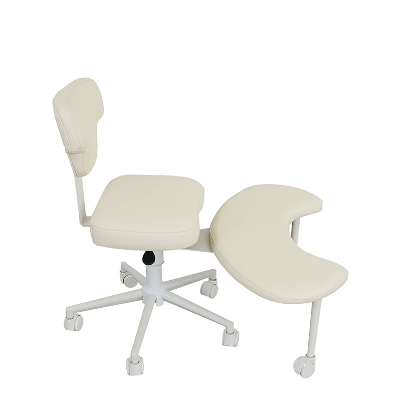 Modern Minimalist Non-Standard Shape PU Leather Sponge Multi-Layer Board Iron Plastic Desk Chair Backrest Adjustable Height Movable For Home Office