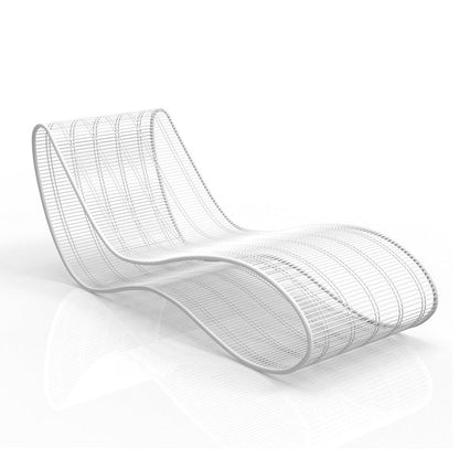 Modern Minimalist Curved Aluminum Alloy Fabric Sponge Recliner Backrest For Garden