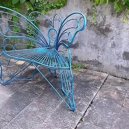 Modern Minimalist Butterfly-Shaped Iron Lounge Chair Backrest For Garden