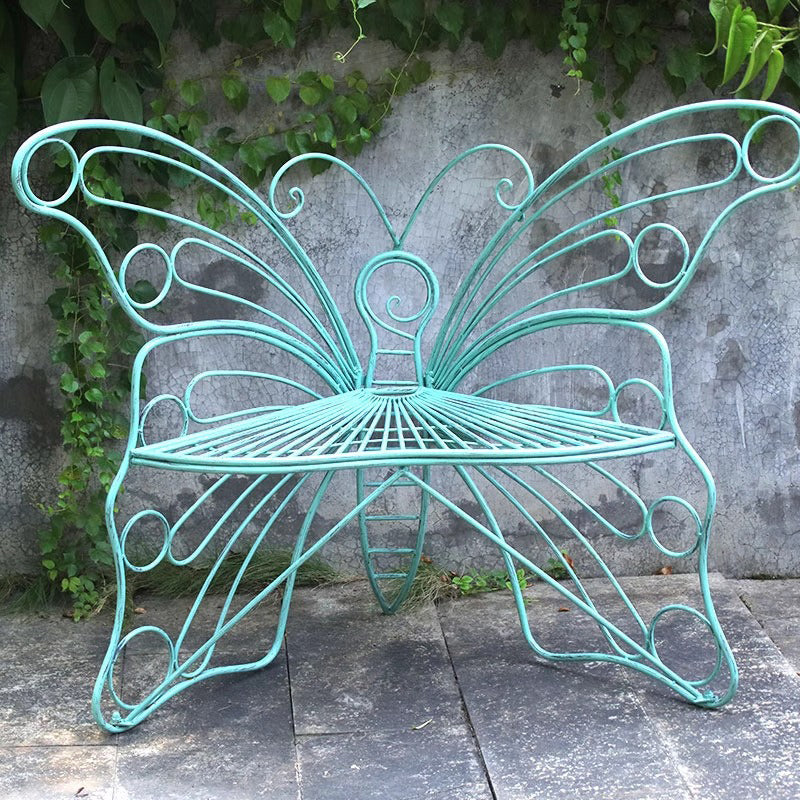 Modern Minimalist Butterfly-Shaped Iron Lounge Chair Backrest For Garden
