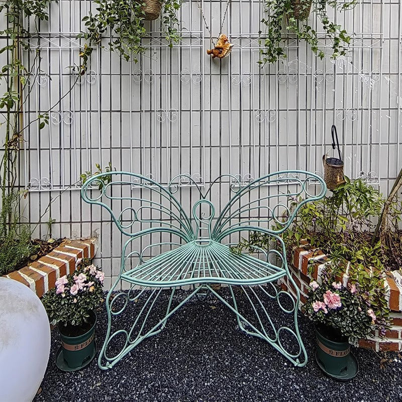 Modern Minimalist Butterfly-Shaped Iron Lounge Chair Backrest For Garden