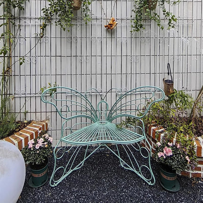 Modern Minimalist Butterfly-Shaped Iron Lounge Chair Backrest For Garden