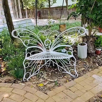 Modern Minimalist Butterfly-Shaped Iron Lounge Chair Backrest For Garden