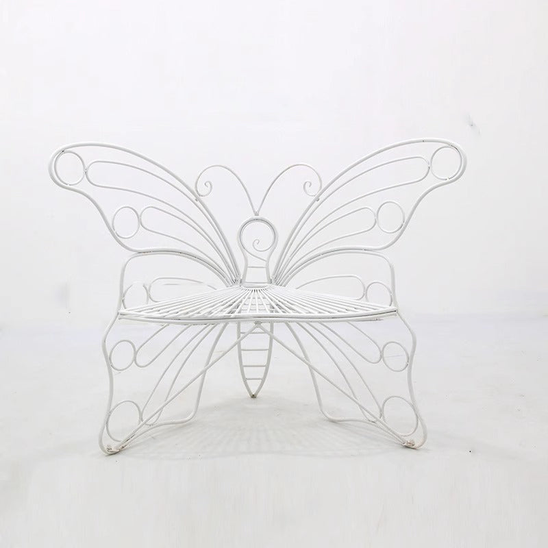 Modern Minimalist Butterfly-Shaped Iron Lounge Chair Backrest For Garden