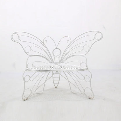 Modern Minimalist Butterfly-Shaped Iron Lounge Chair Backrest For Garden