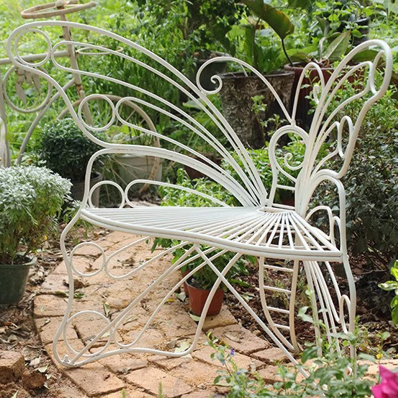 Modern Minimalist Butterfly-Shaped Iron Lounge Chair Backrest For Garden