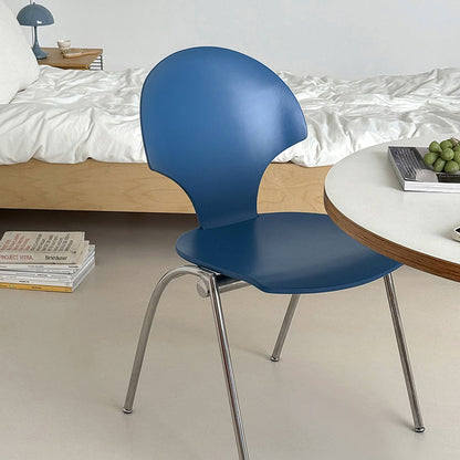 Modern Minimalist Curved Solid Wood Multi-layer Panel Stainless Steel Lounge Chair Backrest For Living Room