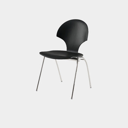 Modern Minimalist Curved Solid Wood Multi-layer Panel Stainless Steel Lounge Chair Backrest For Living Room