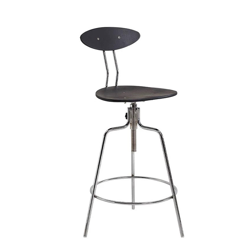 Modern Minimalist Rectangular Bar Stool - Solid Wood Multi-layer Board Metal Frame Swivel Adjustable Height  Durable Finish Stable Support For Kitchen & Dining Room