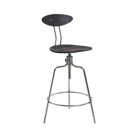 Modern Minimalist Rectangular Bar Stool - Solid Wood Multi-layer Board Metal Frame Swivel Adjustable Height  Durable Finish Stable Support For Kitchen & Dining Room