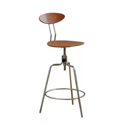 Modern Minimalist Rectangular Bar Stool - Solid Wood Multi-layer Board Metal Frame Swivel Adjustable Height  Durable Finish Stable Support For Kitchen & Dining Room