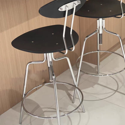 Modern Minimalist Rectangular Bar Stool - Solid Wood Multi-layer Board Metal Frame Swivel Adjustable Height  Durable Finish Stable Support For Kitchen & Dining Room