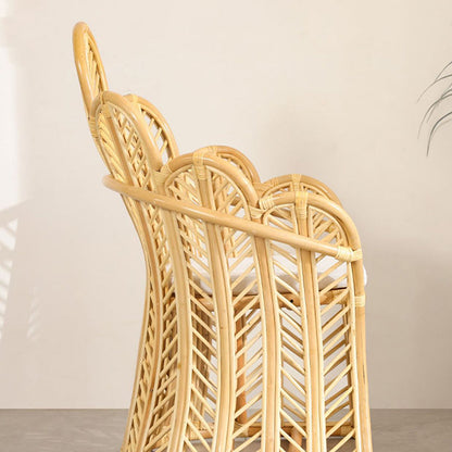 Handcrafted Indonesian Rattan Accent Chair - Boho Handwoven And Breathable Comfort For Living Room & Bedroom