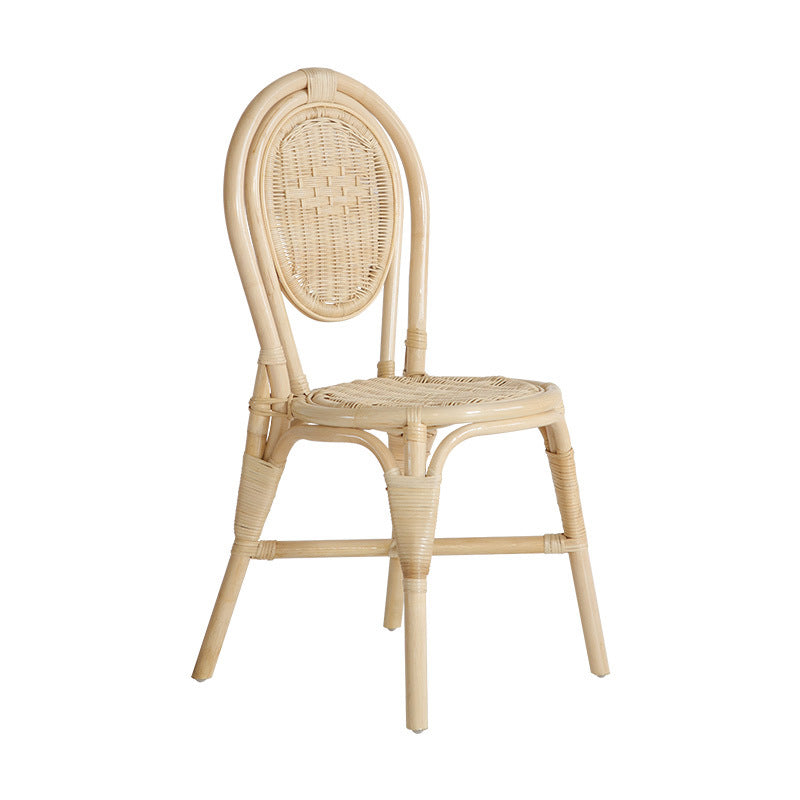 Premium Handcrafted Natural Rattan Dining Chair - Farmhouse Stylish, Breathable, And Long-lasting For Dining Room